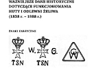 Ważniejsze dane historyczne dotyczące funkcjonowania Huty i odlewni Żeliwa (1838 - 1988)